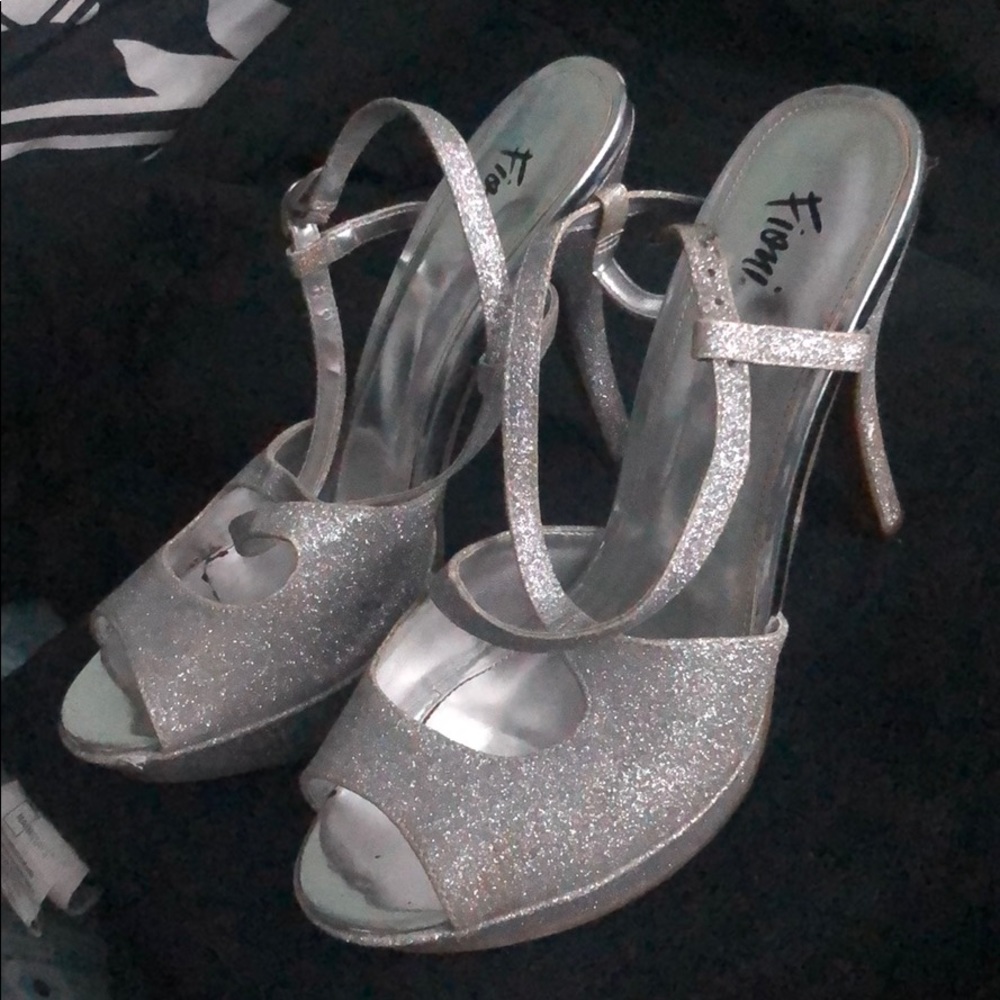 4 inch  sequin heels